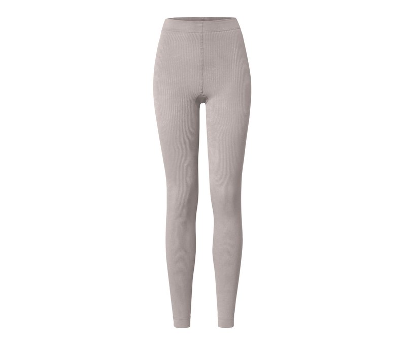 Tchibo - Gerippte Thermoleggings - Damen - Gr. M - taupe