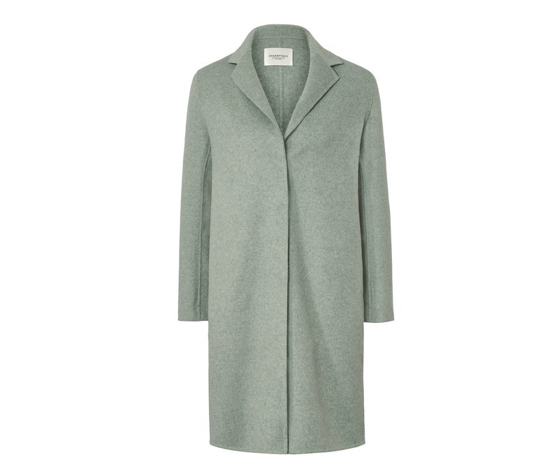 Tchibo - Kurzer Mantel mit Wolle - Damen - Gr. 46 - grün