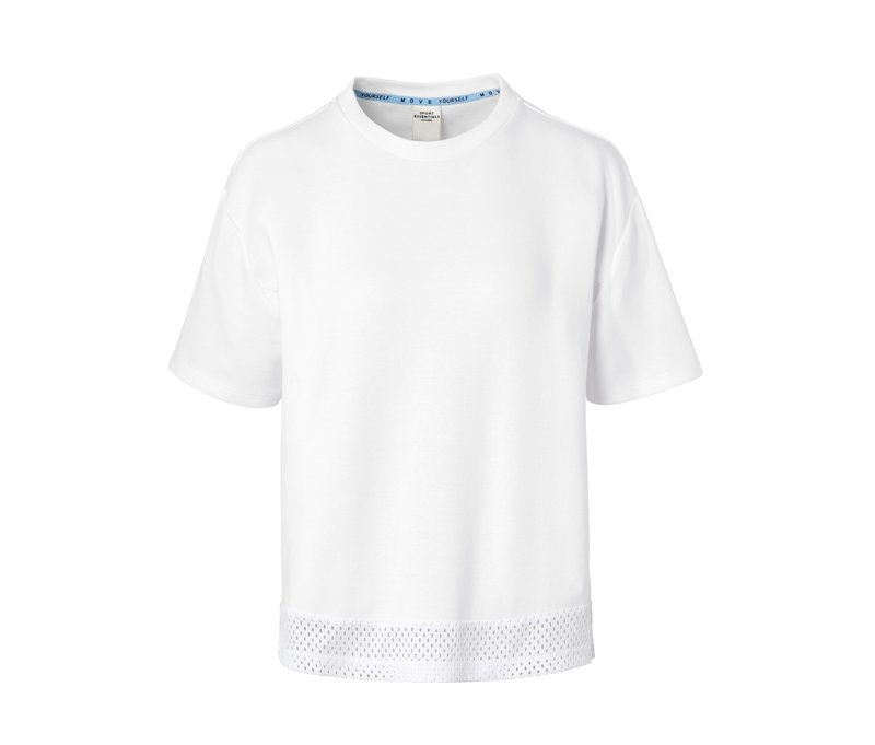 Tchibo - Mesh-Sportshirt - Damen - Gr. M - weiß