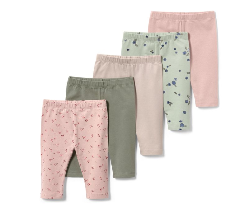Tchibo - 5 Kinder-3/4-Leggings - Herren - Gr. 122/128 - beige