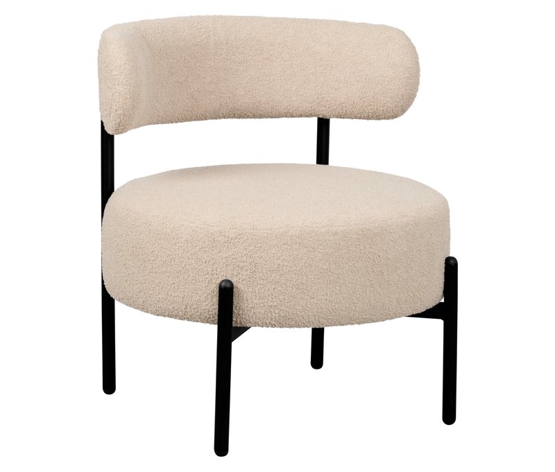 Eglo Stuhl »Manirenja« - 65x62,5x77cm - schwarz - Polyester / Schaumstoff / Metall