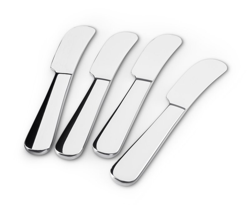 Tchibo - 4 Buttermesser - silber