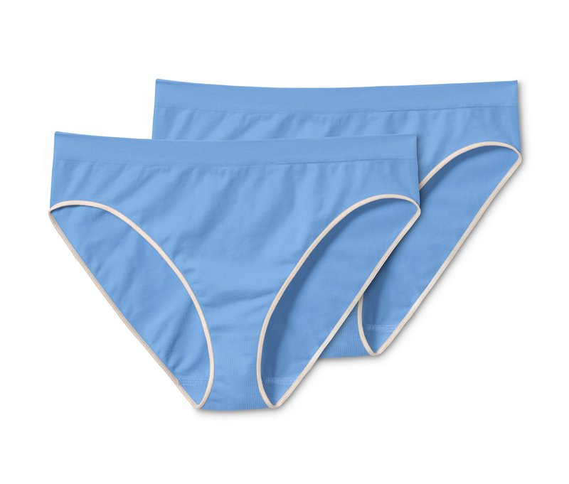 Tchibo - 2 Seamless-Slips - Damen - Gr. M - blau