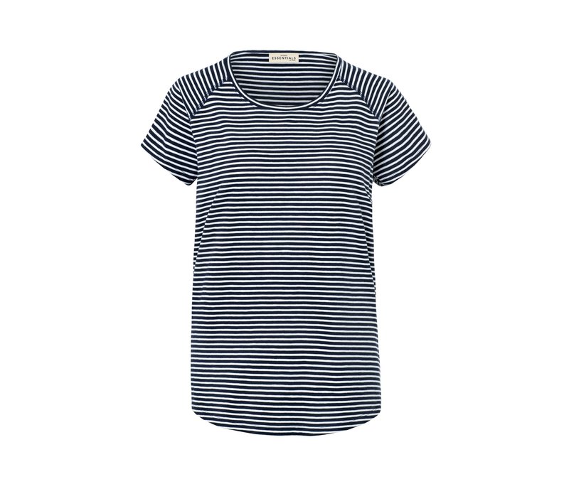 Tchibo - Gestreiftes T-Shirt - Damen - Gr. XL - dunkelblau/gestreift