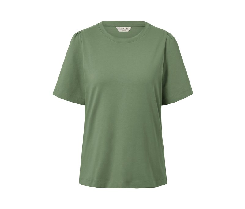 Tchibo - Shirt mit Raffung - Damen - Gr. M - grün