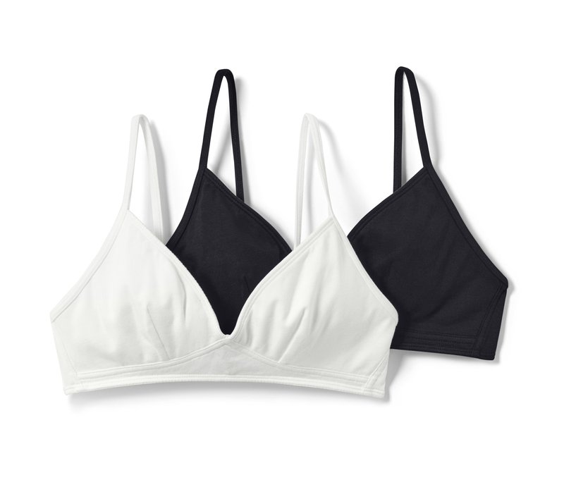 Tchibo - 2 Mädchen-Triangel-BHs - Mädchen - Gr. 158/164 - schwarz