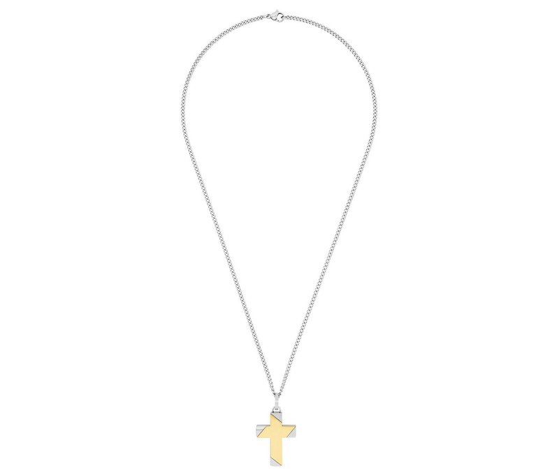 Tchibo - Amor Edelstahl Herren-Halsschmuck »Kreuz« - silber