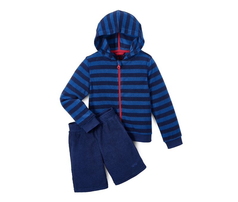 Tchibo - Frottier-Kombi - Jungen - Gr. 86/92 - blau/gestreift