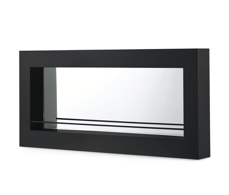Tchibo - Barregal mit indirekter Beleuchtung - 110x12x52cm - schwarz - Blech / Glas