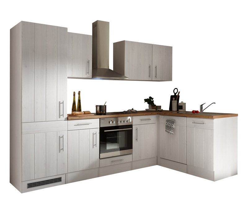 Tchibo - respekta-Premium-L-Küchenblock »Landhaus« - 280x172x211cm - silber -