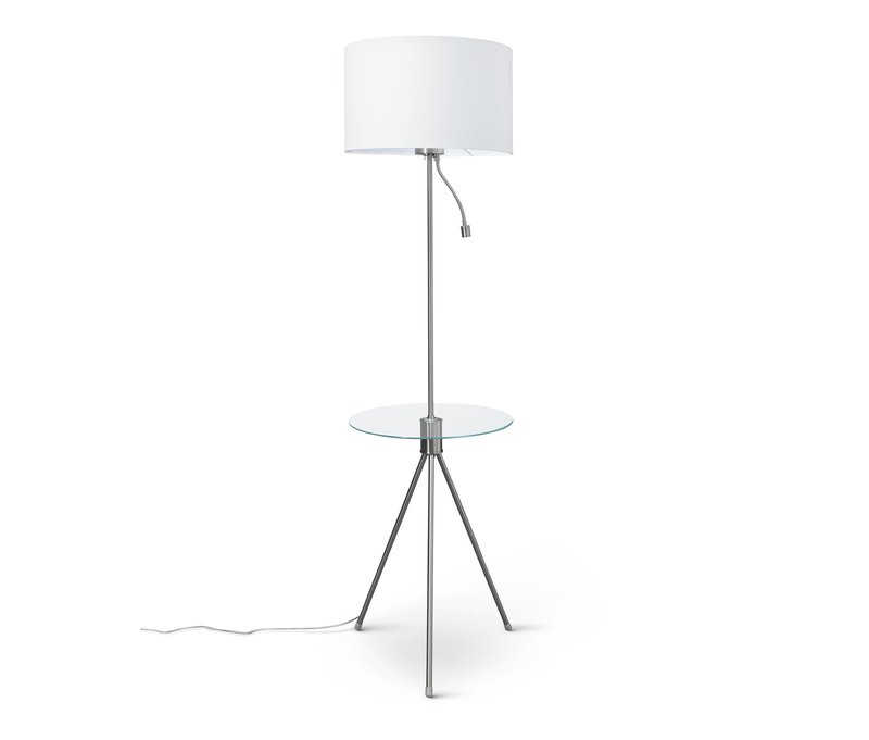 Tchibo - Steh-und-Leseleuchte mit Tisch - silber