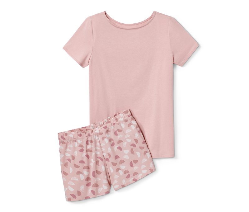 Tchibo - Shorty-Pyjama - Damen - Gr. L - rosé