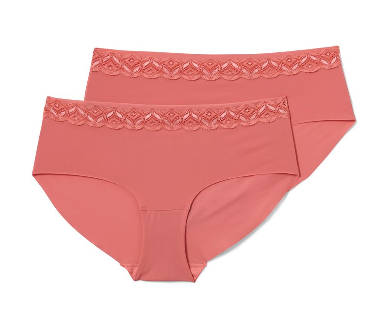 Tchibo - 2 Magic-Cut-Pantys - Damen - Gr. M - apricot