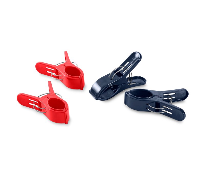 Tchibo - 4 Handtuchclips - blau