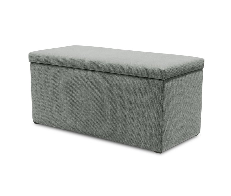 Domo Hocker »Kopenhagen« mit Staufach - 91x41x43cm - schwarz - Polyester / Polyamid / Holz