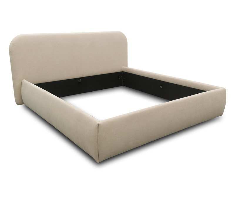 Domo Polsterbett »Lund« - 213x229x105cm - creme - Polyester / Acryl / Holz