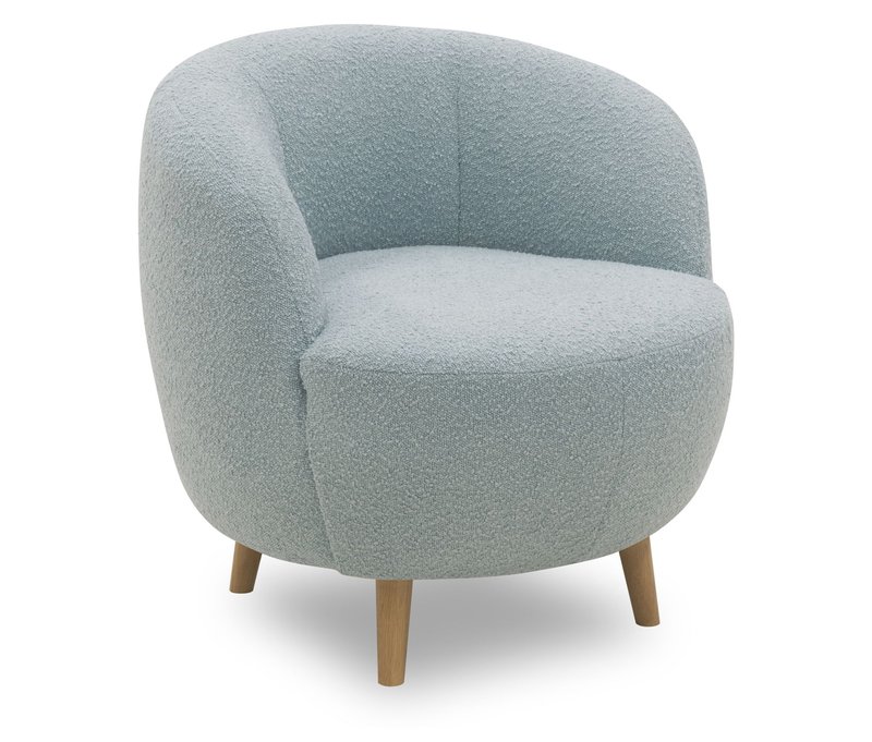 Domo Sessel »Ahus« - 72x76x72cm - hellblau - Polyester / Acryl / Baumwolle
