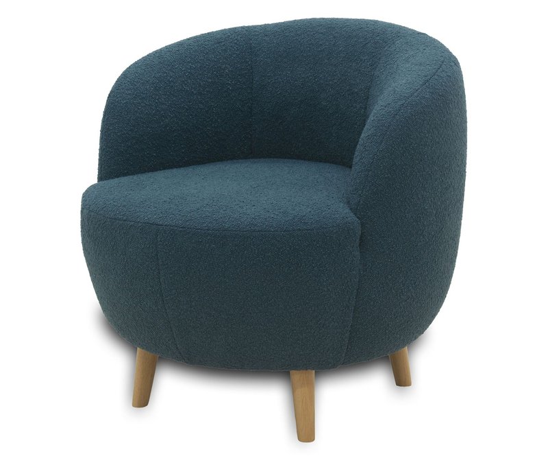 Domo Sessel »Ahus« - 72x76x72cm - dunkelblau - Polyester / Acryl / Baumwolle