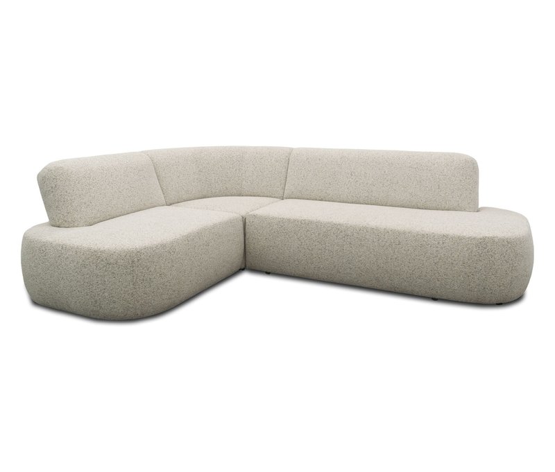 Domo Sofa 200 029 - 280x214x81cm - schwarz - Polyester / Baumwolle / Holz