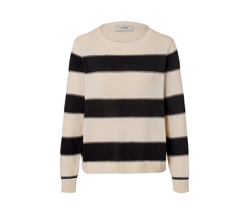 Tchibo - Strickpullover - Damen - Gr. M - weiß/gestreift