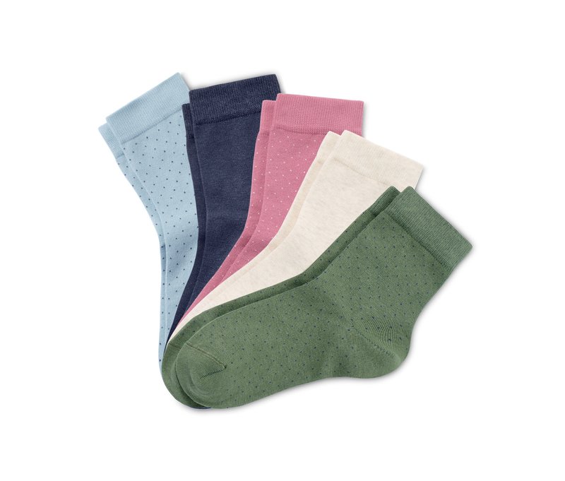 Tchibo - 5 Paar Socken - Damen - Gr. 35-38 - mehrfarbig
