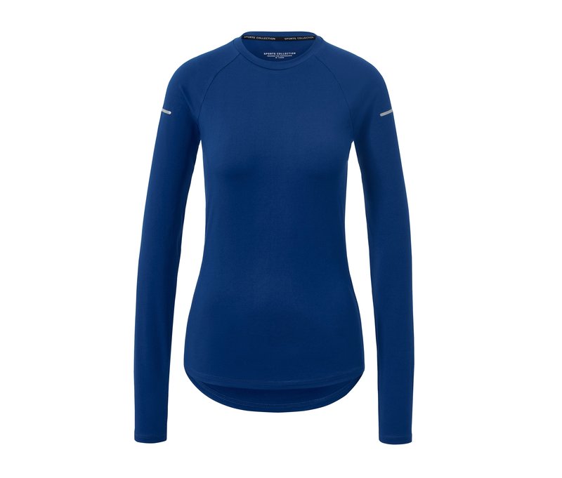Tchibo - Langarm-Funktionsshirt - Damen - Gr. L - blau