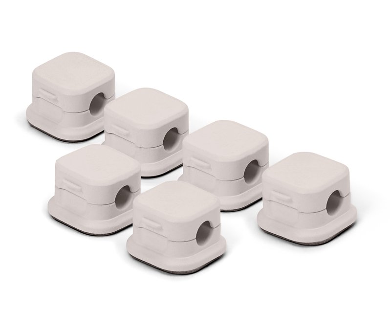 Tchibo - 6 selbstklebende Kabelhalter - beige