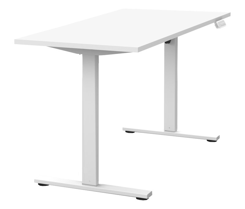 Tchibo - Elektrischer Schreibtisch »Torge L138« - 138x60x72,7cm - weiß - Holz / Metall