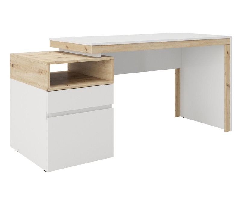 Roba Schreibtisch »Santiago« - 160x60x76cm - braun - Holz / Acryl