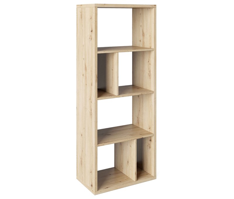 Roba Regal »Fortuna« mit 6 Fächern - 58x34x146,6cm - braun - Holz / Acryl