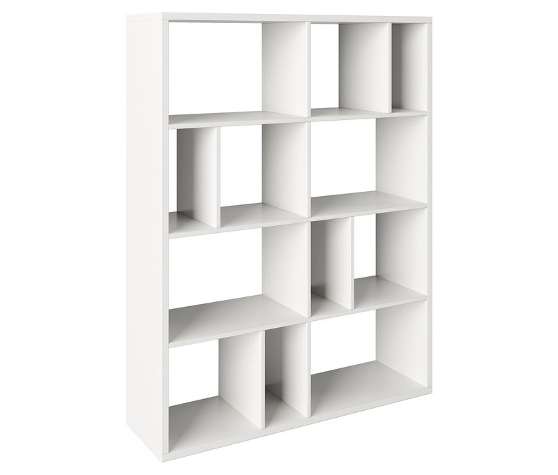 Roba Raumteiler »Fortuna« mit 12 Fächern - 112,5x34x146,6cm - weiß - Holz / Acryl