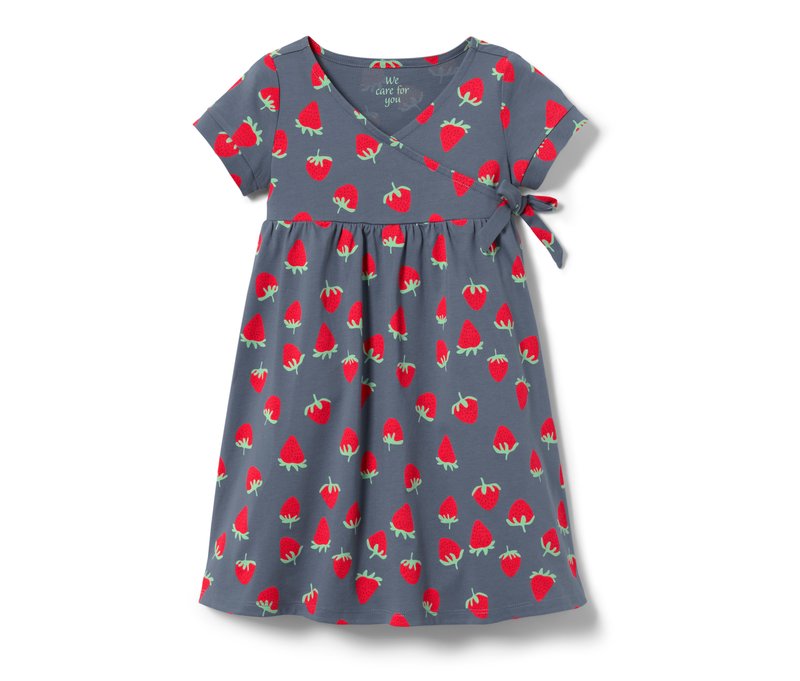 Tchibo - Kleinkinder-Jerseykleid - Mädchen - Gr. 86/92 - blau/print