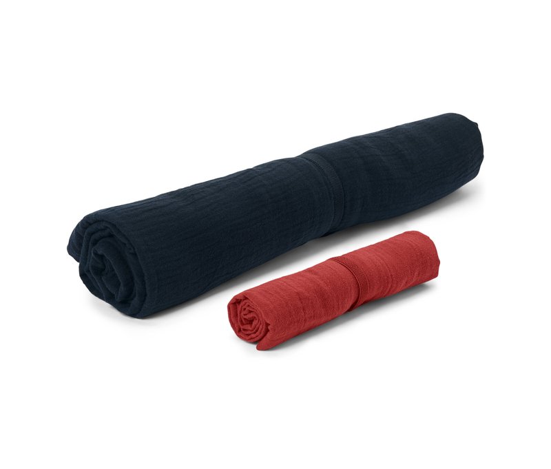 Tchibo - 2 Musselin-Handtücher - blau