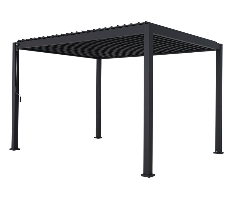 Leco Premium Pergola - 400x300x250cm - anthrazit - Aluminium / Polyvinylchlorid / Polyester