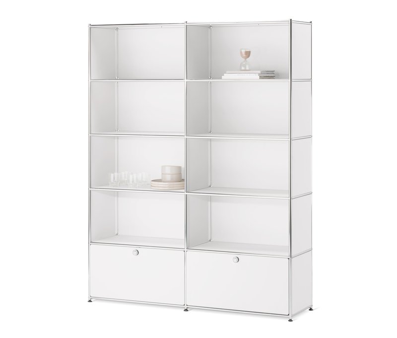 Tchibo - Regal »Cn3« mit 2 Klappen - 152x40x194,5cm - chrom - Stahl / Aluminium / Kunststoff