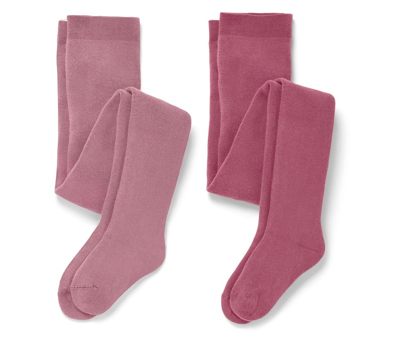 Tchibo - 2 Kinder-Frottee-Thermostrumpfhosen - Mädchen - Gr. 86/92 - dunkelrosa