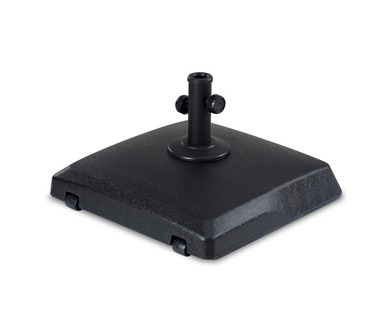 Leco Kunststoff-Sonnenschirmständer mit Rollen - 55x55x15cm - anthrazit - Polyethylen / Stahl