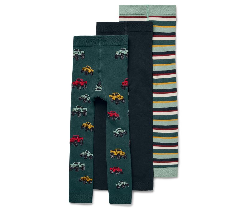 Tchibo - 3 Kinder-Frottee-Thermoleggings - Gr. 110/116 - dunkelblau