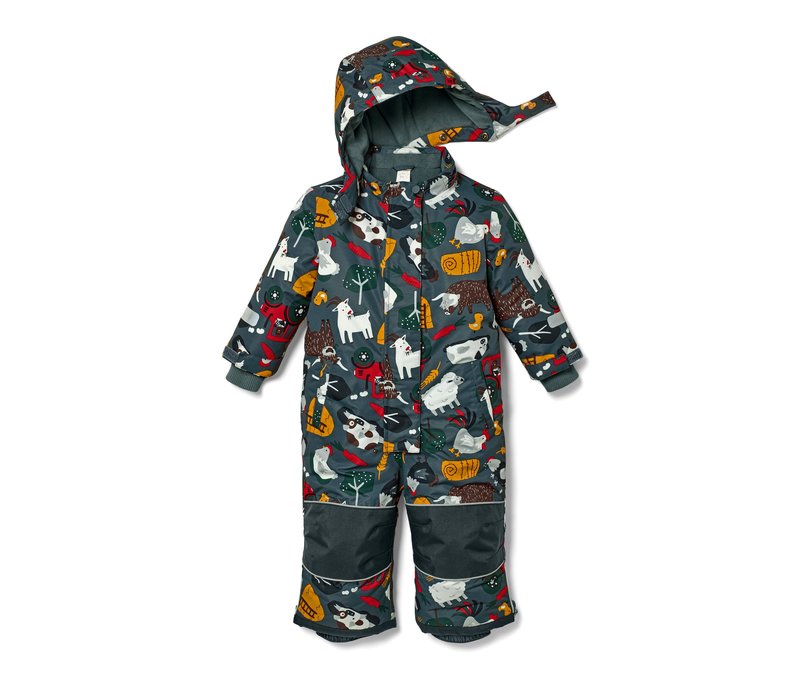 Tchibo - Kleinkind-Schneeanzug - Baby - Gr. 74/80 - blau/print