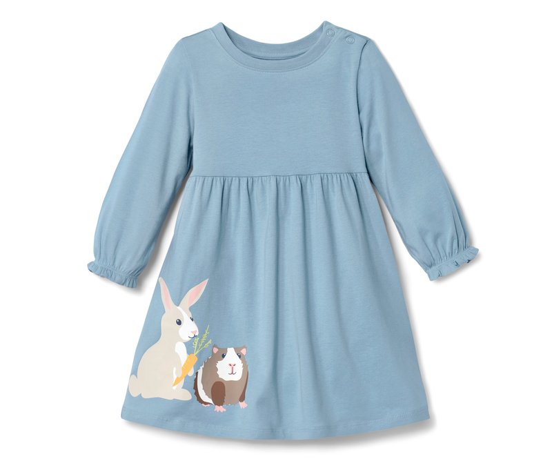 Tchibo - Kleinkind-Jerseykleid - Mädchen - Gr. 98/104 - hellblau