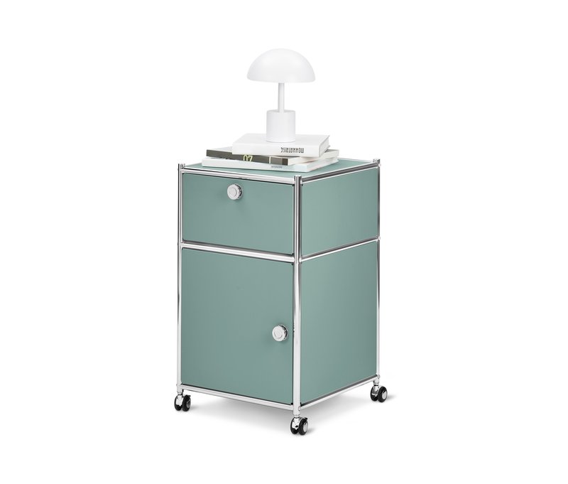 Tchibo - Rollcontainer »Cn3« mit Schublade und Tür - 40x40x66,5cm - chrom - Stahl / Aluminium / Kunststoff