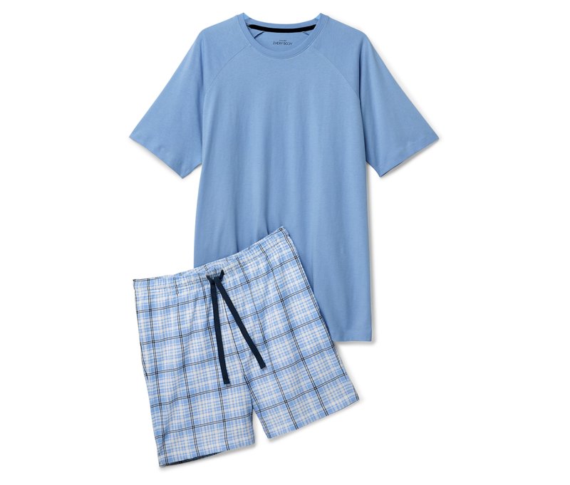 Tchibo - Shorty-Pyjama - Herren - Gr. XXL - dunkelblau/kariert