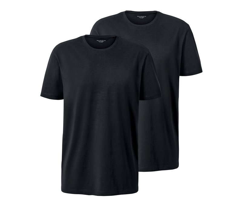 Tchibo - 2 T-Shirts mit Rundhalsausschnitt - Herren - Gr. 3XL - schwarz