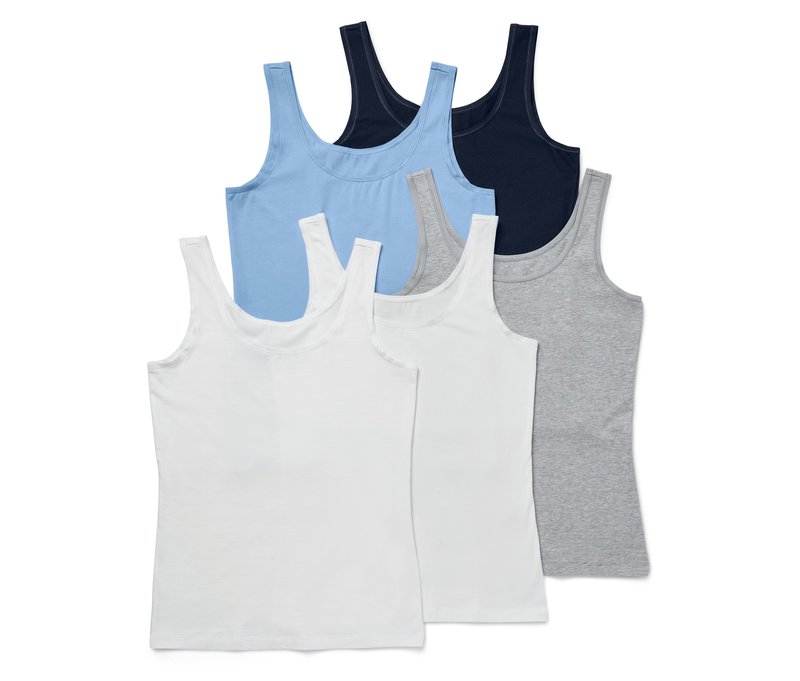 Tchibo - 5 Hemdchen - Damen - Gr. XL - dunkelblau