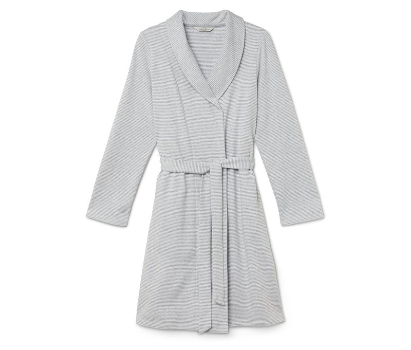 Tchibo - Morgenmantel - Damen - Gr. XXL - weiß/gestreift