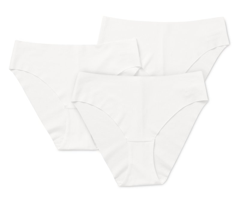 Tchibo - 3 Slips Clean Cut - Damen - Gr. M - weiß