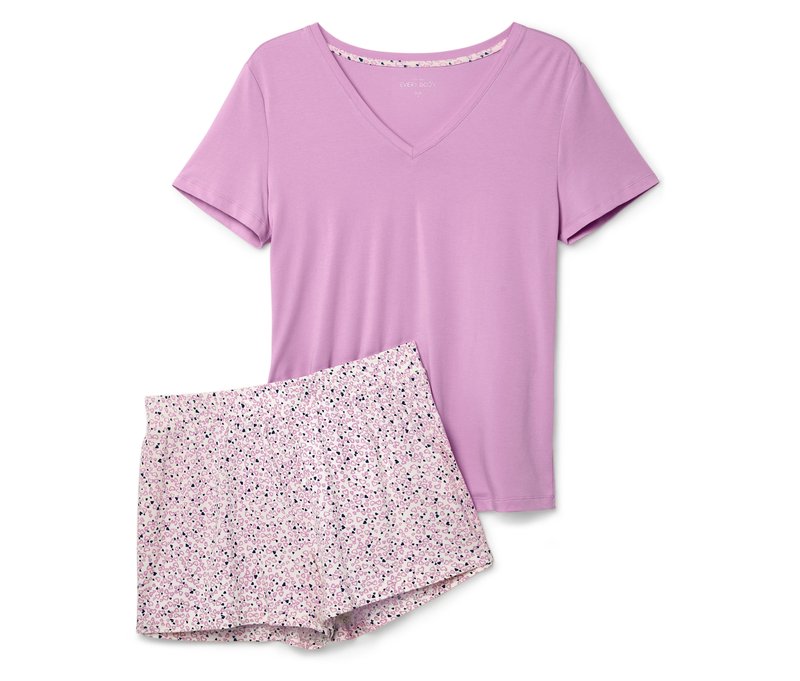 Tchibo - Shorty-Pyjama - Damen - Gr. M - creme/print