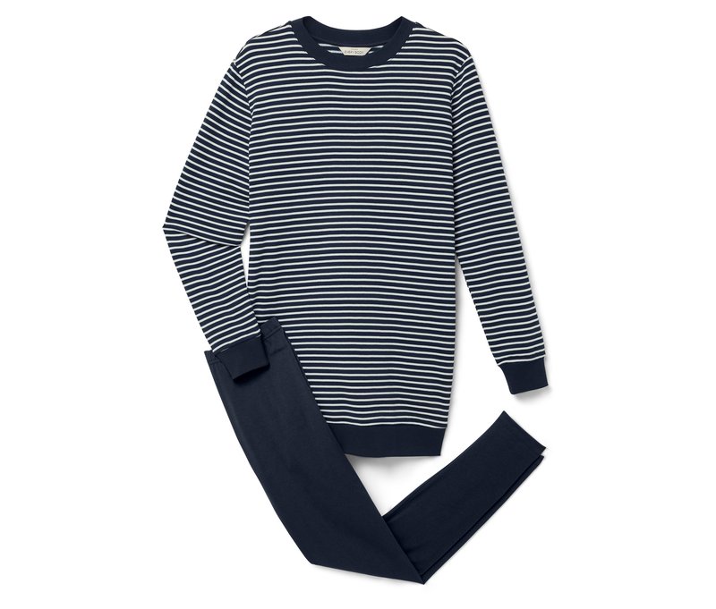 Tchibo - Leggings-Pyjama - Damen - Gr. XS - dunkelblau/gestreift