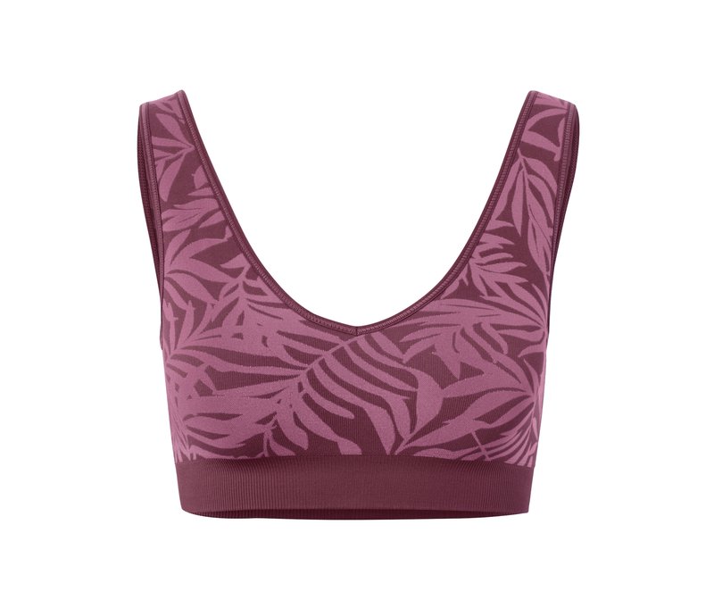 Tchibo - Seamless-Sport-BH - Damen - Gr. M - pflaume/jacquard