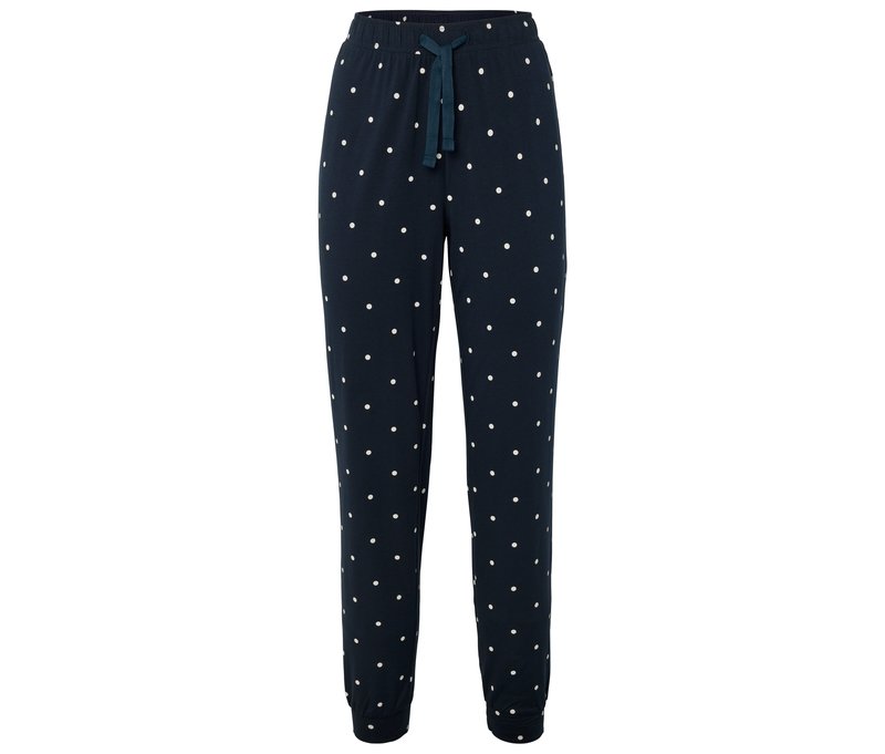 Tchibo - Pyjamahose - Damen - Gr. M - weiß/gepunktet